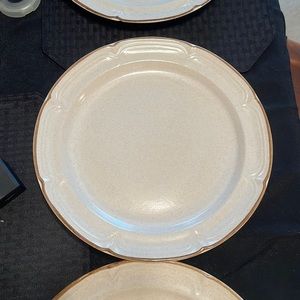 3 Baroque Hand Painted Dinner Plates